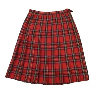 VTG Briggs plaid pleated skirt